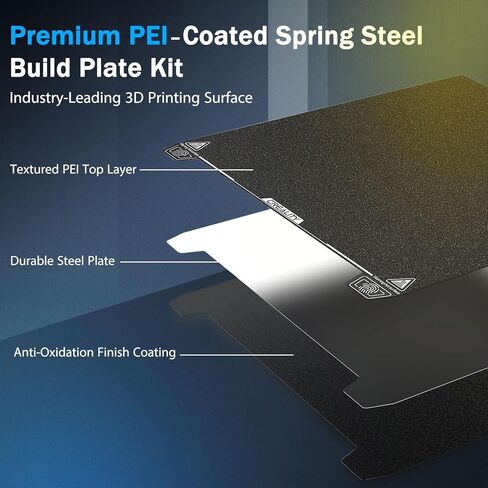 Creality K2 Plus لوحة البناء 370x370mm ورقة PEI مزخرفة الربيع الصلب المغناطيسي K2 Plus لوحة السرير لوحة البناء الأصلية لـ Creality K2 Plus in Kuwait