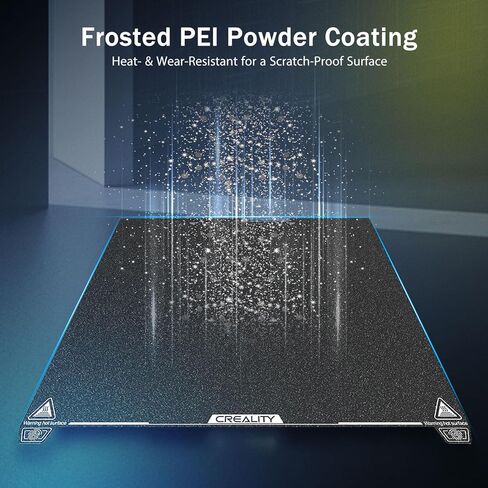 Creality K2 Plus لوحة البناء 370x370mm ورقة PEI مزخرفة الربيع الصلب المغناطيسي K2 Plus لوحة السرير لوحة البناء الأصلية لـ Creality K2 Plus in Kuwait