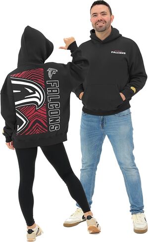 Zubaz NFL Men and Women's 90's Vintage Reissue Premium Cotton Oversized Graphic Hoodies (XS - 4XL) in Saudi Arabia