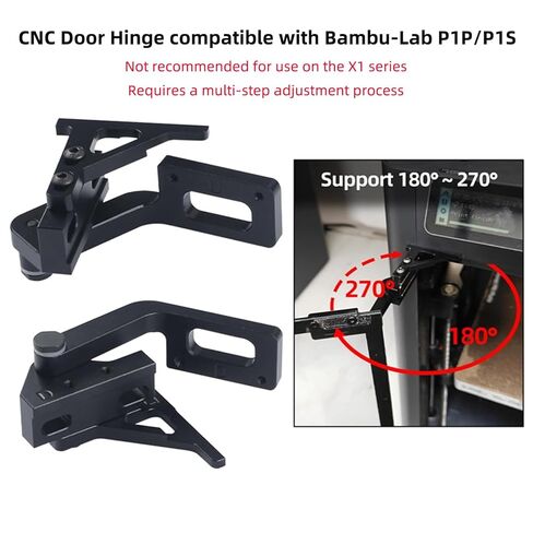 Immdinogo ترقية مفصل الباب المعدني لـ BambuLab P1P/P1S: 180/270 درجة استبدال المفصلي المحوري القابل للتعديل مع أدوات التثبيت ملحقات الطابعة ثلاثية الأبعاد in Saudi Arabia