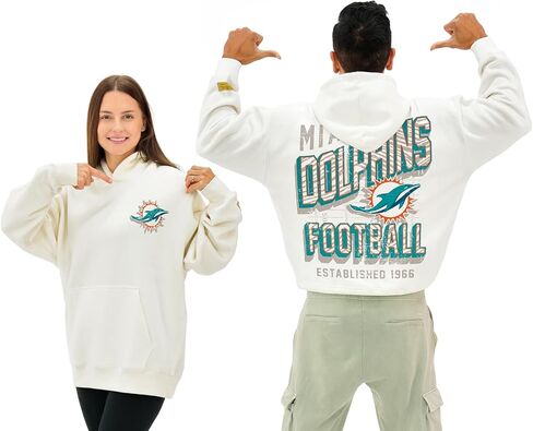 Zubaz NFL Men and Women's 90's Vintage Reissue Premium Cotton Oversized Graphic Hoodies (XS - 4XL) in Saudi Arabia