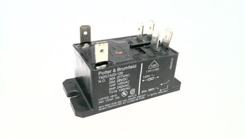 POTTER & BRUMFIELD T92S7A22-120 120 فولت تيار متردد، 2 مفتوح بشكل عادي، 30 أمبير، 50/60 هرتز، غير قابل للإغلاق، مرحل تثبيت اللوحة، علبة بلاستيكية، توصيل سريع، شريط مختوم، محكم الغسل in Kuwait