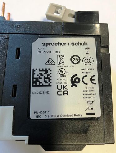 Sprecher + Schuh CEP7-1EFDB مرحل الحالة الصلبة الزائد، 3.2-16A in Kuwait