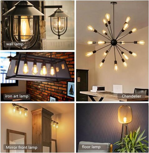 BORT 4Pack ST58/ST19 لمبات LED Edison عتيقة، أبيض دافئ 2700K، 6W يعادل 60W لمبات إضاءة LED، قابلة للتعتيم 700LM، E26 لمبة إضاءة زخرفية in Kuwait