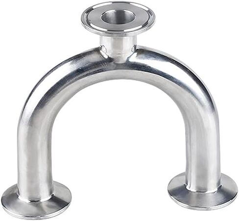 1pc Pipe OD 19mm/38mm/51mm Sanitary U Shape 3 Way 304 Stainless Steel Ferrule OD 1.5" 2" Pipe Fittings Tri Clamp(32mm x ferrule 50.5) in Saudi Arabia