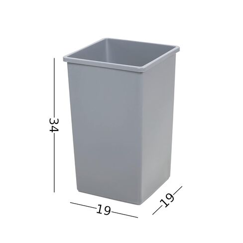 PRO&Family Commercial Trash Can - Large Square Can with Lid (50 Gallons, Blue) in Kuwait