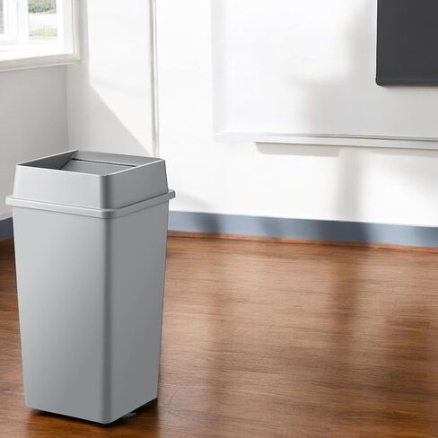 PRO&Family Commercial Trash Can - Large Square Can with Lid (50 Gallons, Blue) in Kuwait