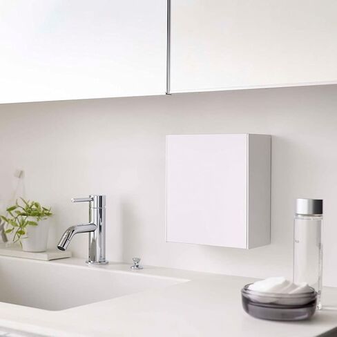 YAMAZAKI 5433 Tower Adhesive Hook Storage Box, White, ABS Resin, Minimalist, 17 x 8.7~16 x 20 cm in Saudi Arabia