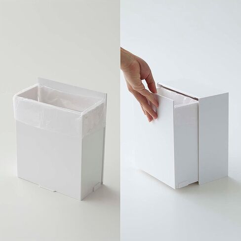 YAMAZAKI 5433 Tower Adhesive Hook Storage Box, White, ABS Resin, Minimalist, 17 x 8.7~16 x 20 cm in Saudi Arabia