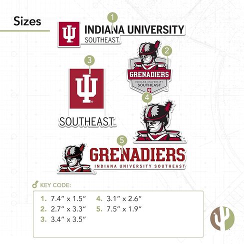 Desert Cactus Indiana University Southeast Sticker Sticker Vinyl Decals Laptop Water Bottle Car Scrapbook T2 (Type 2) in Saudi Arabia