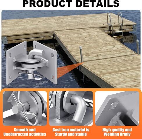 طقم مفصلات قفص الاتهام العائمة الجانبية للخدمة الشاقة على شكل حرف T مقاس 4 × 4 بوصة، 4 عبوات in Kuwait