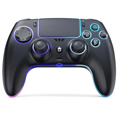 وحدة التحكم اللاسلكية AFMVV لـ PS5 مع LD RGB ، توربو ، اهتزاز مزدوج ، 6 محور جيررو ، لوحة اللمس ، مريح لوحدة التحكم PlayStation 5 ، متوافقة مع PlayStation 5/PC/Mac/iOS/Android/Steam in Kuwait