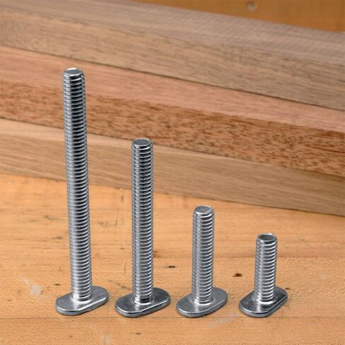 مسمار T-Bolt مقاس 1 بوصة 5/16-18 من ROCKLER، 5 عبوات - مسامير على شكل حرف T ذات رأس مسطحة من الفولاذ الفضي in Saudi Arabia