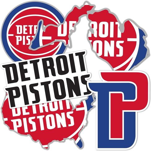 Desert Cactus Detroit Pistons Sticker NBA Officially Licensed Vinyl Decal Laptop Water Bottle Car Scrapbook (Type 2-3) in Saudi Arabia
