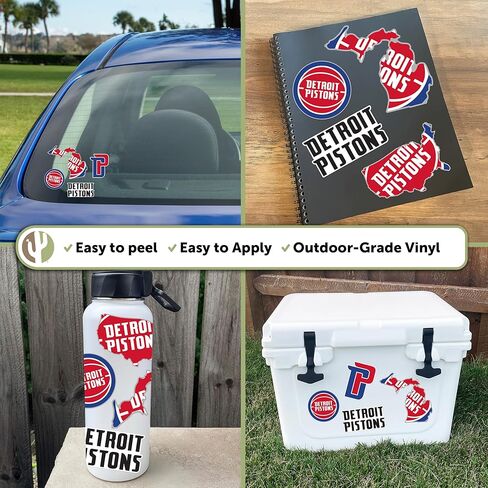 Desert Cactus Detroit Pistons Sticker NBA Officially Licensed Vinyl Decal Laptop Water Bottle Car Scrapbook (Type 2-3) in Saudi Arabia