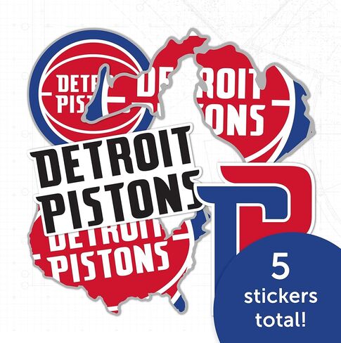 Desert Cactus Detroit Pistons Sticker NBA Officially Licensed Vinyl Decal Laptop Water Bottle Car Scrapbook (Type 2-3) in Saudi Arabia