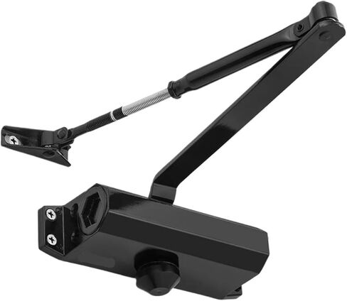 Hydraulic Buffer Automatic Door Closer 25KG to 45KG Adjustable Speed(Black) in Saudi Arabia