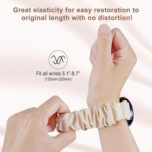 أربطة سكرانشي قابلة للتمدد متوافقة مع Garmin Venu 3S/Venu 2S، شريط مطاطي رياضي من النايلون 18 مم لـ Vivoactive 4S/Vivomove 3S/Forerunner 255S/Forerunner 265S للنساء والرجال (3 عبوات) in Kuwait