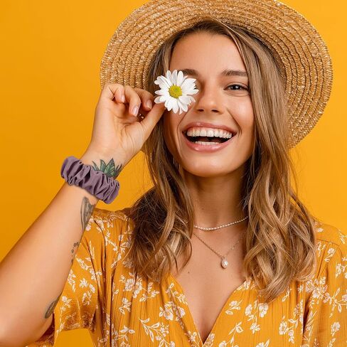 أربطة سكرانشي قابلة للتمدد متوافقة مع Garmin Venu 3S/Venu 2S، شريط مطاطي رياضي من النايلون 18 مم لـ Vivoactive 4S/Vivomove 3S/Forerunner 255S/Forerunner 265S للنساء والرجال (3 عبوات) in Kuwait