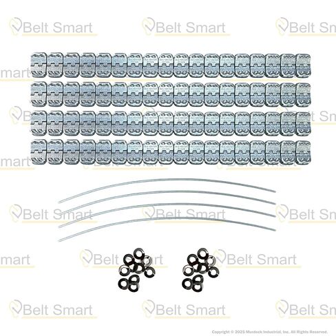 مجموعة أدوات التثبيت الأساسية الجاهزة للتمساح Flexco RS125J12/300NC (صندوق مكون من 4 مجموعات) - تتضمن 10 غسالات الاحتفاظ 125-RET إضافية in Kuwait