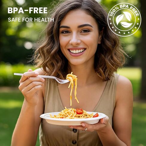 240 Count Extra Heavy Duty Clear Plastic Forks, Solid and Durable Premium Disposable Forks - BPA-Free & Heat Resistant Plastic Cutlery Utensils for Parties, Events and Everyday Use in Saudi Arabia