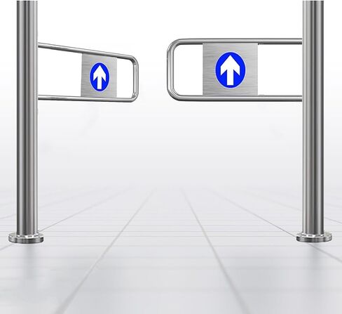 Stainless Steel Automatic Half Swing Doors - 90-Degree Closure Safety Gate for Shopping Malls, Supermarkets, Playgrounds - Wide 70 7/8" (180cm) Commercial Entrance Solution in Saudi Arabia