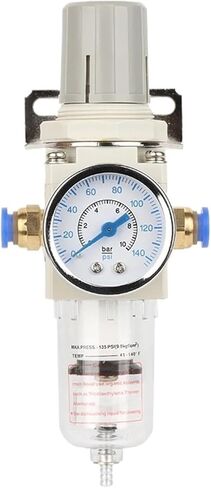 AW2000-02 Pneumatic Compressor Air Filter Source Treatment Filters Pressure Regulator Gauge Oil Separator(6mm) in Kuwait