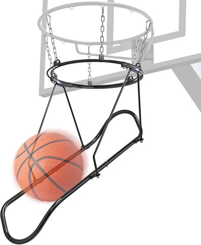 BeneLabel 360° Swivel Track Basketball Return Attachment with Quick Connect Chain Basketball Rebounder for 18" Rim Hoop Ball Return for Basketball Hoop for Outdoor/Indoor Shooting Training in Saudi Arabia