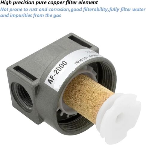 AF2000 air oil water separator air compressor spray paint air gun filter single component drainage(BT 6mm fittings) in Saudi Arabia