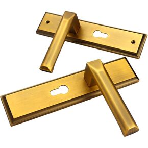 European Silent Lock Indoor Bedroom Lock Door Handle Bathroom Handle Black Door Lock American Lock(Brushed Nickel) in Kuwait