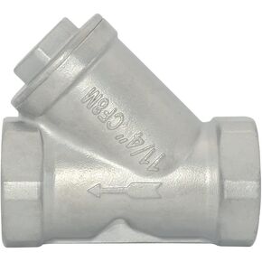 صمام فلتر شبكي مصفاة، صمام فحص أنثى 800WOG Y-Spring NPT، من الفولاذ المقاوم للصدأ SS316 CF8M (1/2 بوصة) in Kuwait