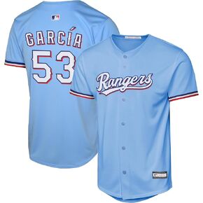 Outerstuff Adolis Garcia Texas Rangers MLB للأطفال الشباب 8-20 جيرسي لاعب بديل أزرق فاتح in Kuwait