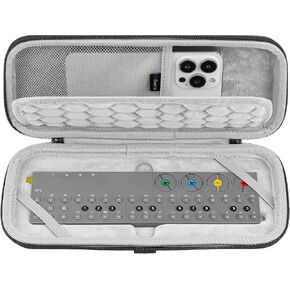 حقيبة حمل للسفر ذات هيكل صلب من GEEKRIA، متوافقة مع جهاز التسلسل المحمول OP-Z من شركة Teenage Engineering، ومركب، وحقيبة آلة الطبل (رمادي داكن) in Kuwait