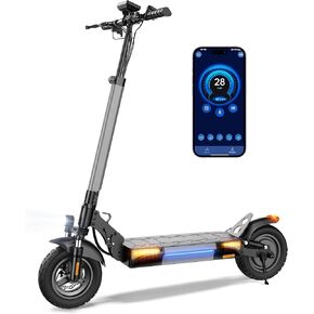 سكوتر كهربائي، سكوتر كهربائي بمحرك قوي 1000 واط، سرعة قصوى تبلغ 28 ميلاً في الساعة ونطاق أقصى 28 ميلًا، إطارات للطرق الوعرة مقاس 10 بوصات، سكوتر ركاب قابل للطي للبالغين مع فرامل مزدوجة، التحكم في السرعة، التحكم في التطبيق in Kuwait