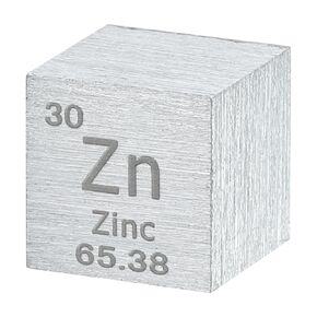 uxcell Zinc Cube, 0.5 Inch High Density Metal Element Cube Metal Density Cube for Chemical Elements Collection Science Education Experiment Application, Silver in Kuwait