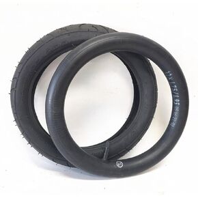 مجموعة أنابيب إطارات سميكة للعربة مقاس 280x65-203، إطار خارجي مطاطي مع أنبوب داخلي لعربة الأطفال، أسود in Kuwait