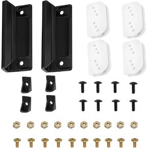 DK100-A Shed Door Full Kit Door Tune-Up Kit Replacements Parts for Arrow Shed Sliding Doors Includes 2 Door Handles, 4 Lower Door Guides, 4 Door Slides, Screws and Nuts-Black in Kuwait