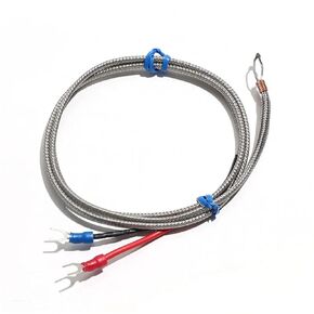 K Type Sheet Thermocouple Temperature Sensor Probe 1000℃ Terminal Connection 0.5M-5M 1Pcs(Cable Length 2M) in Saudi Arabia