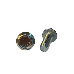 (100 قطعة) 3/8-16x1 1/4 "الصف 5 مسامير سداسية مسننة ذات شفة مسامير UNC خشنة كاملة الخيوط زنك واضح ثلاثي التكافؤ in Kuwait
