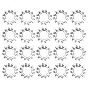 uxcell 40Pcs 3/8 External Tooth Lock Washer, 304 Stainless Steel Multi-Tooth Star Washer Locking Fastener, Silver Tone in Saudi Arabia