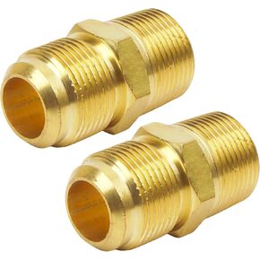 2 قطعة محول نحاسي Signite 1/2 مضيئة إلى 1/2 NPT ذكر نصف اتحاد - مثالي لتركيبات البروبان، وغطاء الضغط، وتركيبات غاز البروبان - متين، موصل للسباكة in Kuwait