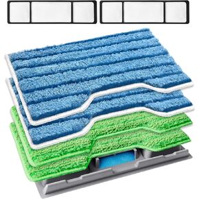 KEEPOW Reusable Mop Replacement Pads Compatible with Shark Vacmop VM252 VM180 VM401 VM200P12 VM252P10 VC205 VM190 VM200 QM250 VM250, Microfiber Mop Vac Pads Refills with Upgraded Design(1+2+4 Pads) in Kuwait