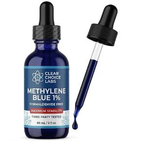 Methylene Blue 1% Solution | Heavy Metal Tested | Professionally Buffered & Stabilized | Triple-Sealed UV-Protected 60 mL Glass Dropper in Kuwait