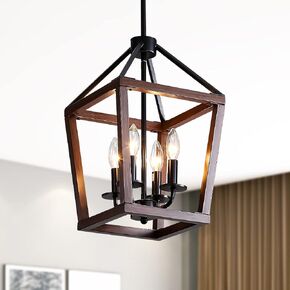 Crystal Chandelier Light Fixtures, 4-Lights Farmhouse Rustic Vintage Black Pendant Hanging Lighting Ceiling Chandeliers for Kitchen Island Dining Room Living Room Bedroom Foyer Hallway in Saudi Arabia
