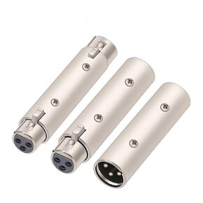 10Pcs/lot 3Pin XLR Female to Female SIM Card Audio Microphone Mic Adapter Connector XLR Male to XLR Male Connectors(10xFM 3P) in Kuwait