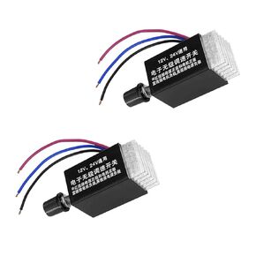 جهاز تحكم في سرعة محرك التيار المستمر 2 قطعة تيار مستمر 12 فولت 24 فولت 10 أمبير منظم سرعة إلكتروني بدون خطوات مفتاح تحكم في سرعة المروحة 12 فولت للتحكم في سخان مروحة السيارة والشاحنة in Kuwait