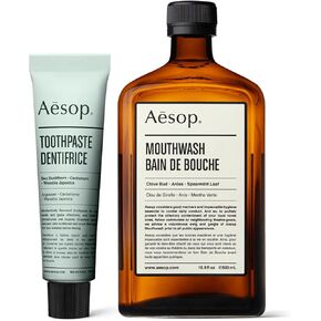 Aesop Oral Care Duo | Mouthwash & Toothpaste Set for Fresh Breath | Daily Botanical Oral Hygiene Kit (16.9 oz + 3.4 oz) in Kuwait