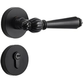 Indoor Door Lock Bedroom Simple Magnetic Silent Black zinc Alloy Handle Lock Door Handle Split Wooden Door Lock(Yahei A 7255 Magnetic Lock Body) in Kuwait