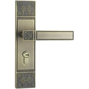 سبائك الزنك قفل الباب الداخلي FB5353 باب خشبي غرفة الباب قفل سبليت مقبض نوع القفل المنزلي (برونزية) in Kuwait