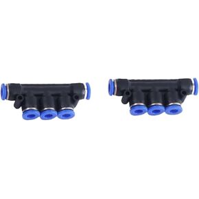 PK6 Five-way Joint Pipe Quick Pneumatic Plastic Insert Outer Diameter High Pressure Fittings 1Pcs(Pk4five-wayblue) in Kuwait